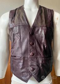Gilet vintage in vera pelle Oskar