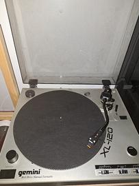  giradischi vinili gemini xl120 con cavi
