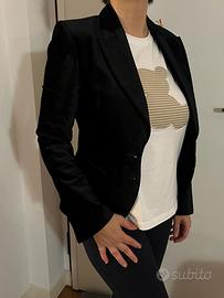 Elegante Blazer in velluto nero da donna Sisley