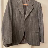 Giacca flanella gessata di sartoria