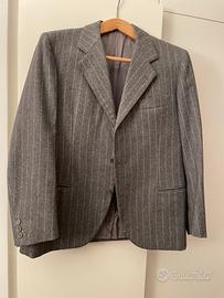 Giacca flanella gessata di sartoria