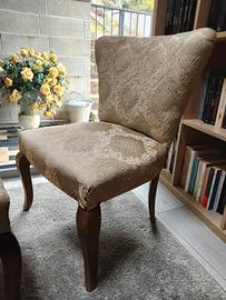 Poltroncina+poggiapiedi d'antiquariato 