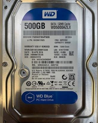 Hard disk western digital WD5000AZLX 3,5" 500gb