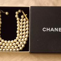 collana CHANEL girocollo 4 file perle