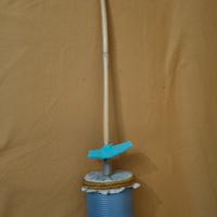 putipù caccavella artigianale 10x12cm con spugna 