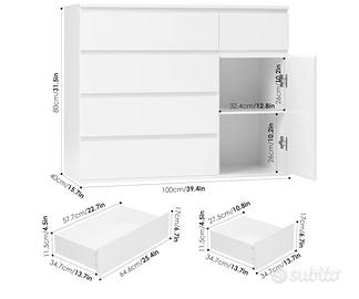 Set 4 mobili bianchi ingresso soggiorno Ikea