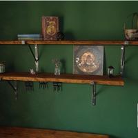 Mensola artigianale spazzolata in Frassino Olivato