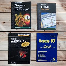 Lotto 4 manuali informatici tascabili anni '90