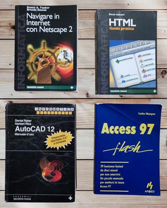 Lotto 4 manuali informatici tascabili anni '90