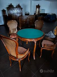 Tavolo stile Regency con sedie