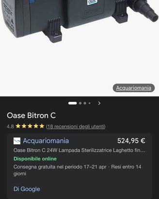 Laghetto lampada uv briton c24  oase