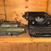 Macchina per scrivere e calcolatrice vintage