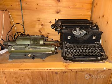 Macchina per scrivere e calcolatrice vintage