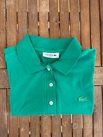 Polo Lacoste bambina verde smeraldo
