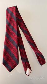 Cravatta Gucci Vintage Bordeaux Motivo Equestre