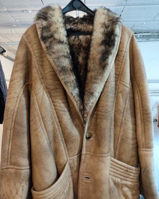 Giaccone donna in pelle e pelliccia 