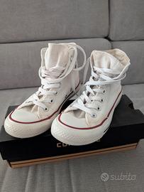Converse All Star bianche alte unisex 