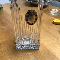 Vaso di cristallo con inserto in argento