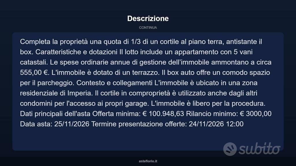 Appartamento – Imperia, Borgo Fondura, Porto Maurizio - Vista 5