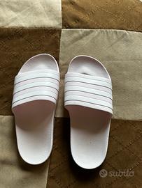 Ciabatte bianche/rosa sportive donna stile Adidas