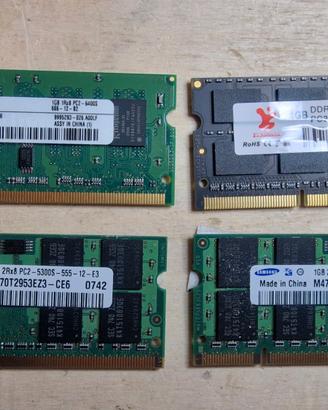 Memorie per pc portatile miste