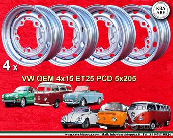 4 pz cerchi Volkswagen Maggiolino 4.5x15 ET25 5x20