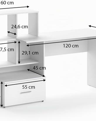 scrivania per p con libreria , marca Vicco