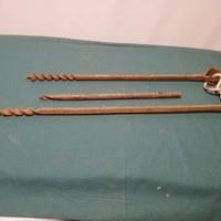 antiche punte per trapano a mano in ferro battuto