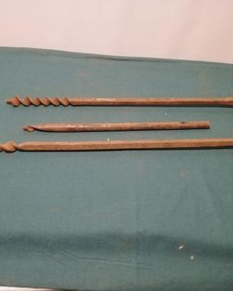 antiche punte per trapano a mano in ferro battuto