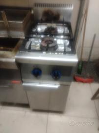 cucina 2 fuochi professionale a gas