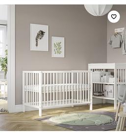 Lettino evoluto Ikea Gulliver+materasso+spondina