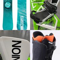 Set completo Snowboard raven 147 + attacchi Union