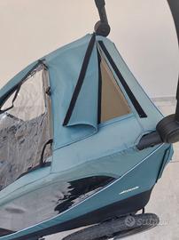 rimorchio  carrellino 2 posti bimbi