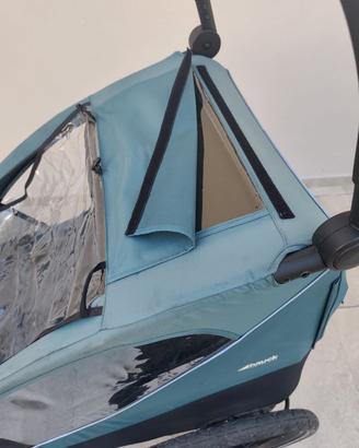 rimorchio  carrellino 2 posti bimbi