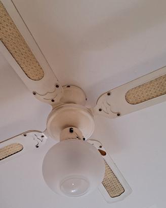 3 ventilatori a soffitto con luce