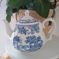 Teiera e tazza da tè ceramica inglese vintage Chur