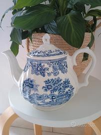 Teiera e tazza da tè ceramica inglese vintage Chur