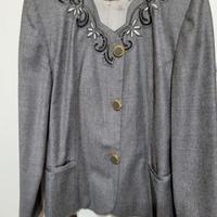Tailleur elegante giacca e gonna in pura lana