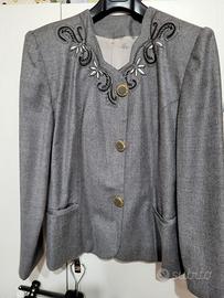 Tailleur elegante giacca e gonna in pura lana