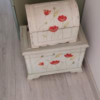 Cofanetto scrigno baule bauletto decorato