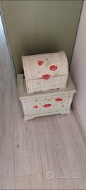 Cofanetto scrigno baule bauletto decorato