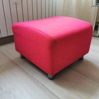 Pouf da soggiorno/camera da letto colore rosso