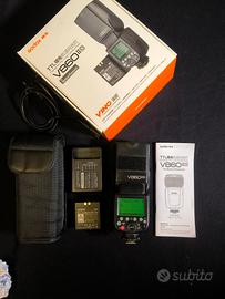 Flash Godox V860II (O) con due batterie 