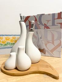 Menage goccia set 4 pz porcellana Brandani