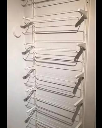 Scaffali e binari verticali scarpiera ikea algot