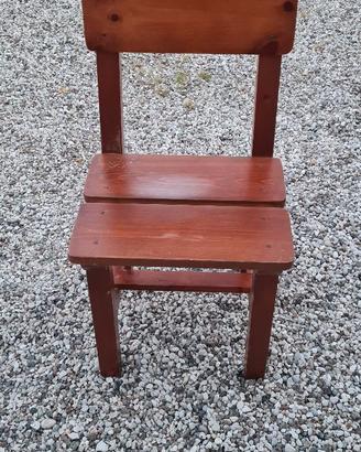 SEDIA RUSTICA IN LEGNO  PER TAVERNA CUCINA