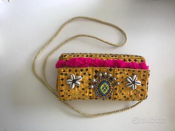 Borsa pochette tracolla etnica, India
