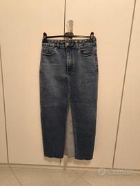 gonna jeans modello vintage con spacco 