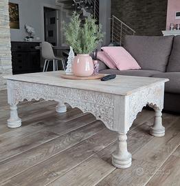 Tavolino legno sbiancato