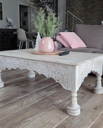 Tavolino legno sbiancato